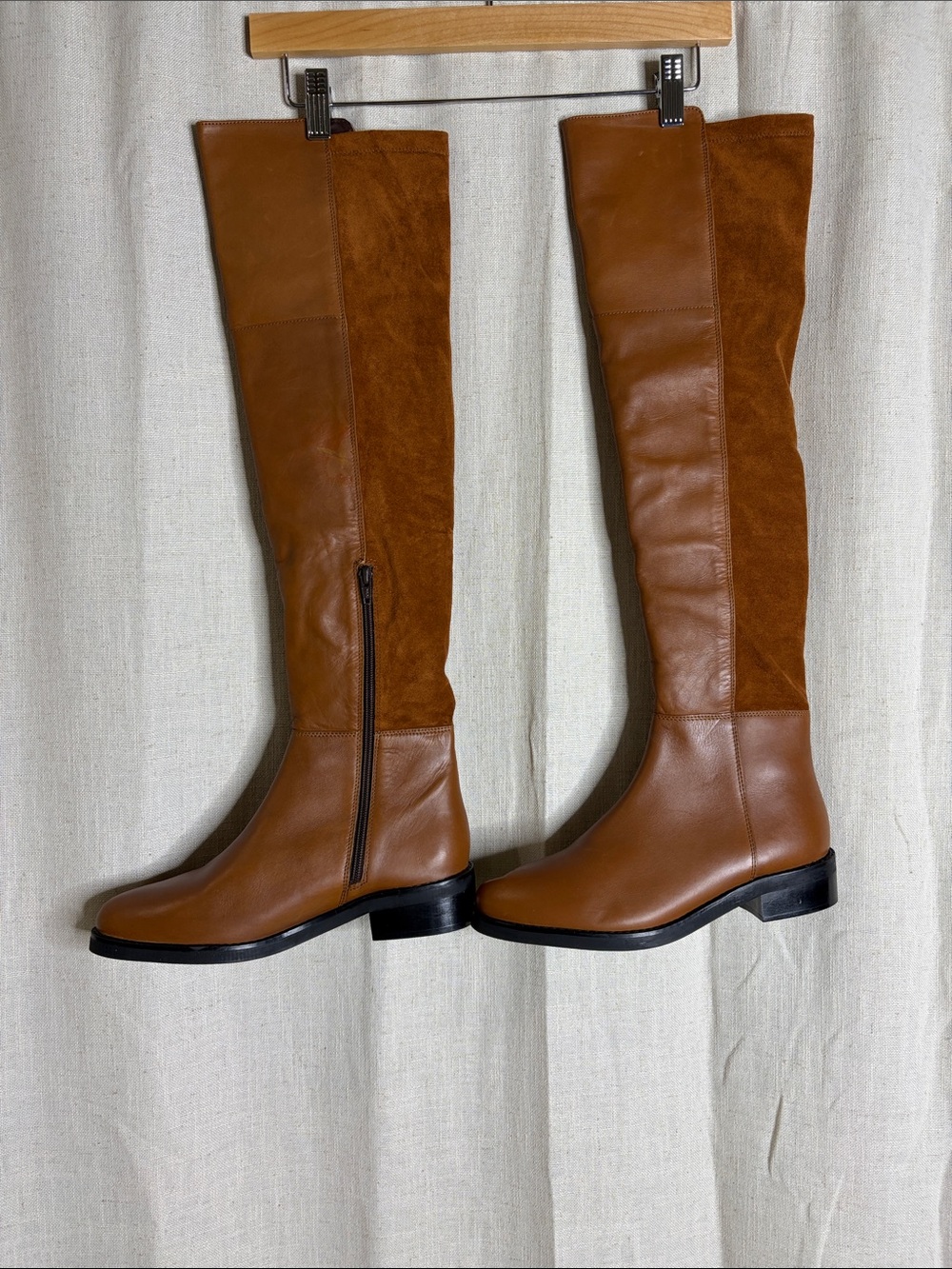 Barney New York Tall Brown Leather Riding Boots - Women